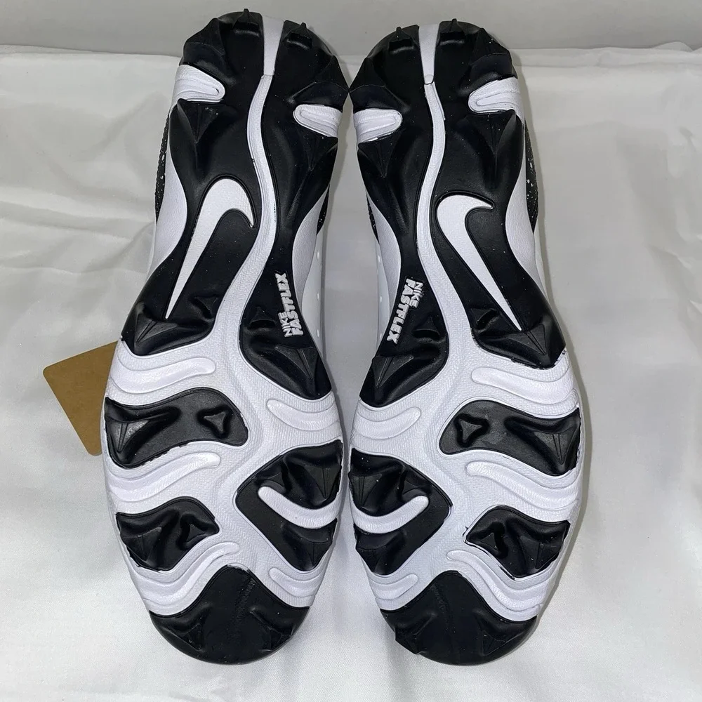 Nike Alpha Huarache 4 Keystone DJ6524-106 Black White Cleats Mens Size 10